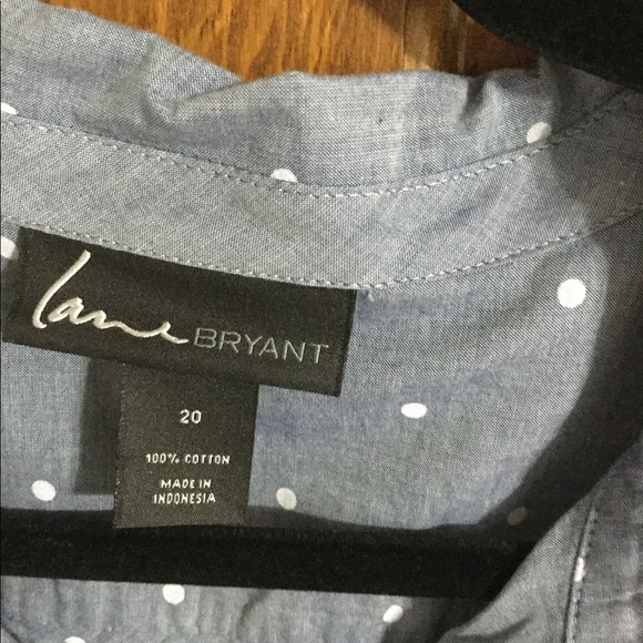 Grey cotton blouse with white polka dots. - Picture 2 of 4